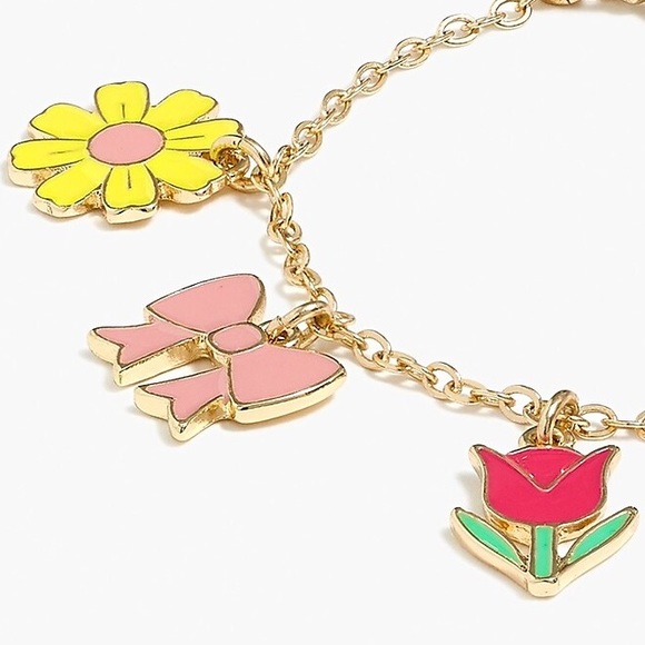 J. CREW Girls Bracelet Enamel Spring Charm NWT - Picture 2 of 3